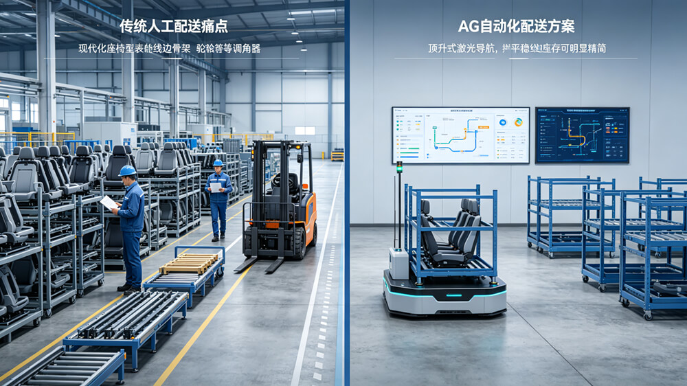 AGV无轨转运车汽车配件使用场景 AGV无轨转运车汽车配件使用场景