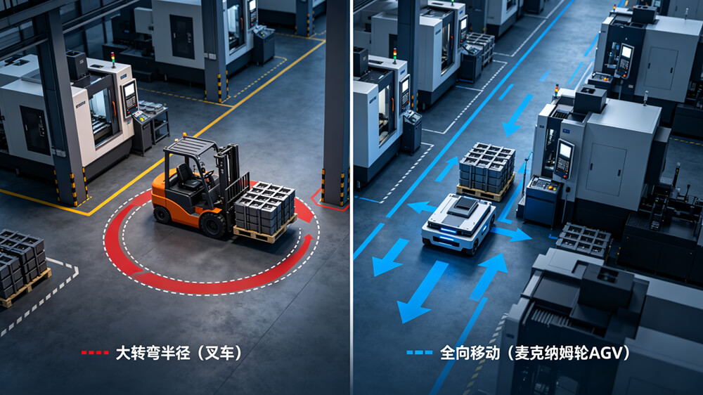 麦克纳姆轮AGV小车对比图 麦克纳姆轮AGV小车对比图